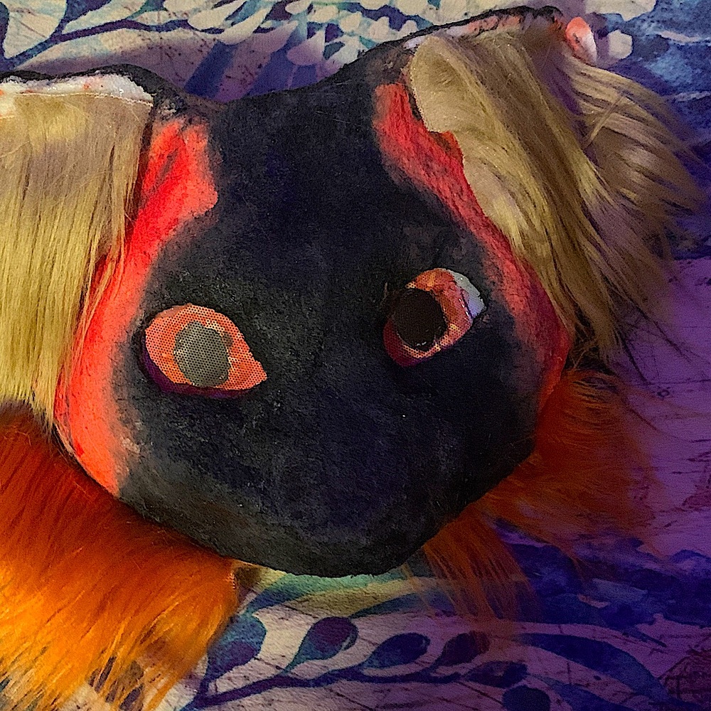 Cross fox Therian mask